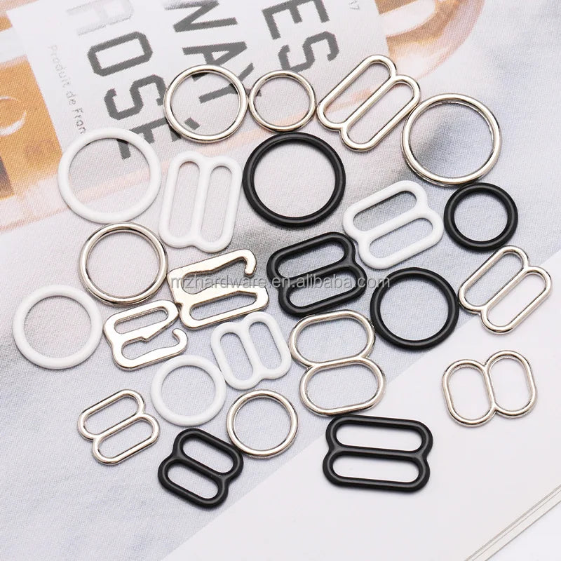 8-Shaped Strap Adjuster for Bra Coated Slider Metal Ring and Slider Underwear Accessories Bag Parts & Accessories