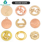 Customized Metal Logo Tag Hardware Accessories Tags Bags Metal Plate Tags With Logo for Clothing
