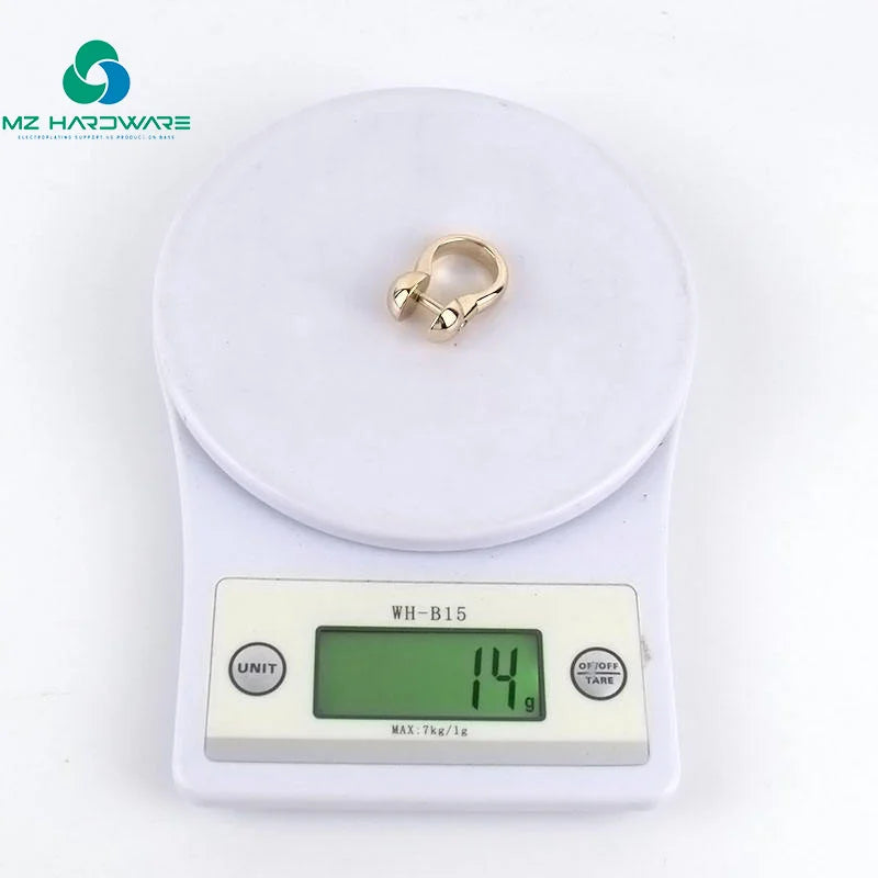 Mzhardware BF004 34*20mm D Ring Buckle Detachable Screw Clip Buckle DIY Luggage Handbag Hardware Crafts Accessories D Ring Metal