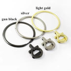 Wholesale Price Handbag Hardware Accessory Leather Handles for Big Ring Metal Purse Frame Handle