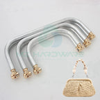 MZhardware15/19/21/25cm Aluminium Tube Purse Frame for Woven Handbags Clutch Pouch DIY Bag Metal Hardware Handmade Materials