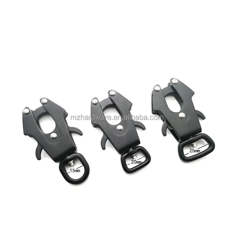 Factory High Quality Pet Release Buckle Frog Clip  Carabiner Quick Side Release Swivel Hooks