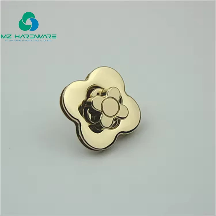 Handbag Accessories Bag Flower Shape Bag Locks and Clasps Decoration Twist Lock for Handbag Leather