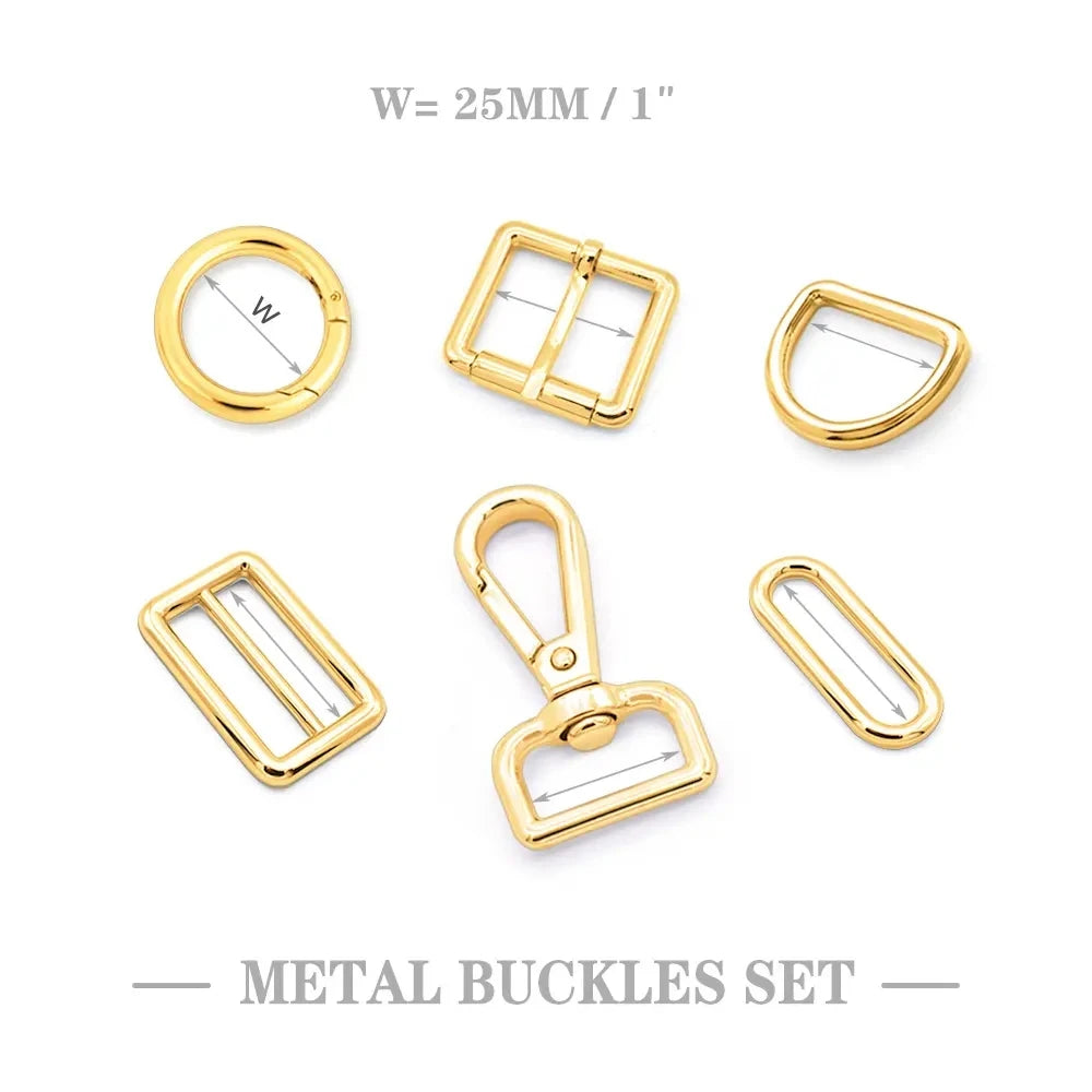 Factory Direct Sale Adjustable D Ring Round Pin Buckle Dog Collar Metal Buckle Bag Accessories Set for Handbag