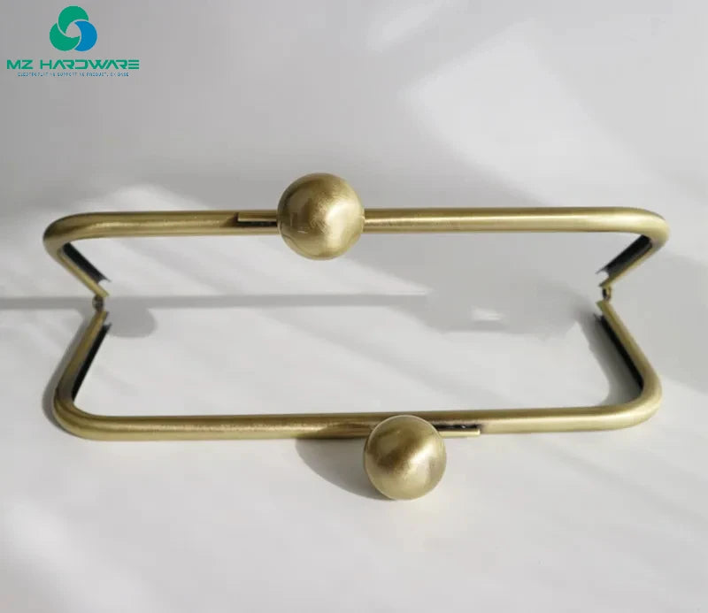 MZhardware Big Ball Clasp 22 mm DIY Antique Brass Metal Purse Frame Ring Kiss Clasp Handle for Bag Craft Bag Making Wallet Clip