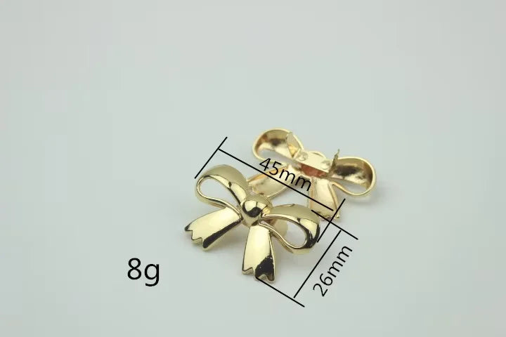 Hot Selling Bag Bowknot Rivets Bags Hook Buckle Bag Decorations Accessories Metal Handbag Buckle