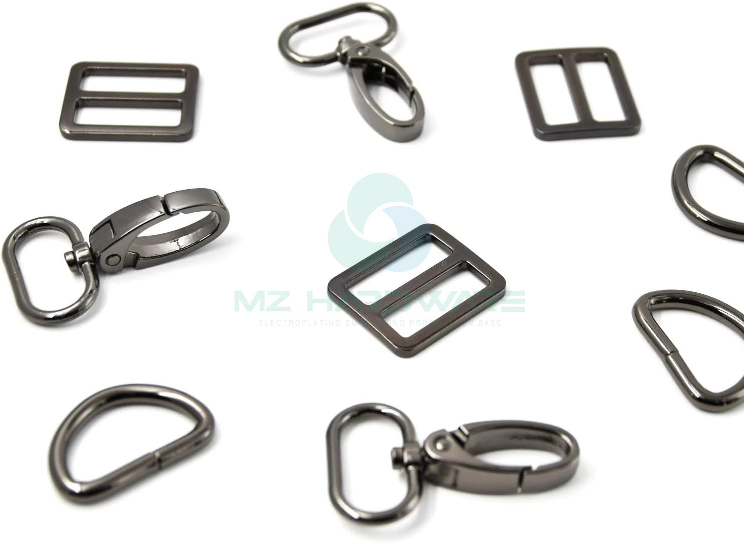 MZ 1 Set Metal Swivel Snaps Hooks with D Rings Tri-Glide Buckle Hook Buckle Bag Accessories One Shopping Hardware Buckles