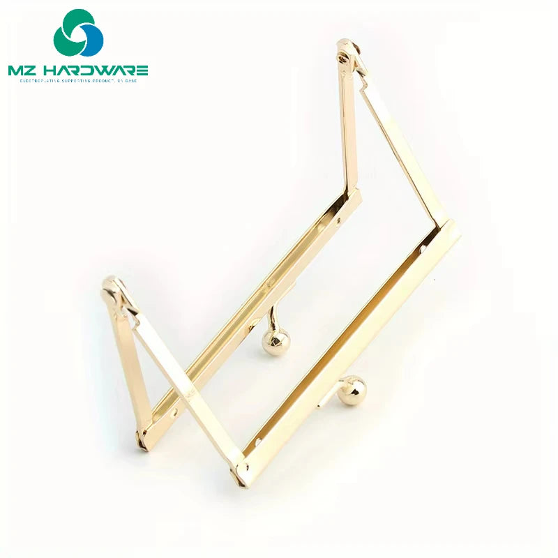 MZhardware Square Ball Bead Coin Purse Metal Frame Kiss Lock Wallet Handle Clutch Suitable for DIY Sewing Craft Bag Handbag