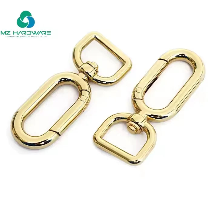 High Quality Customized Logo Swivel Clasps Factory Metal Snap Hooks Key Chain Buckle for Handbag Making Alloy Clip Accessory