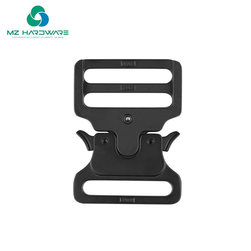 Custom Logo Tactical Buckle  Black Dog Collar Belt 38mm Heavy Duty Side Quick Release Metal Tactical Buckle