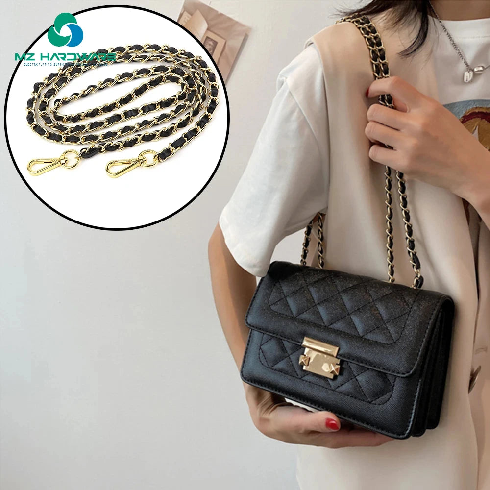 MZ40/120CM Women's Bag Chain for DIY Handbag Messenger Replacement Metal Extension Shoulder Strap Fashion Simple Bag Accessories