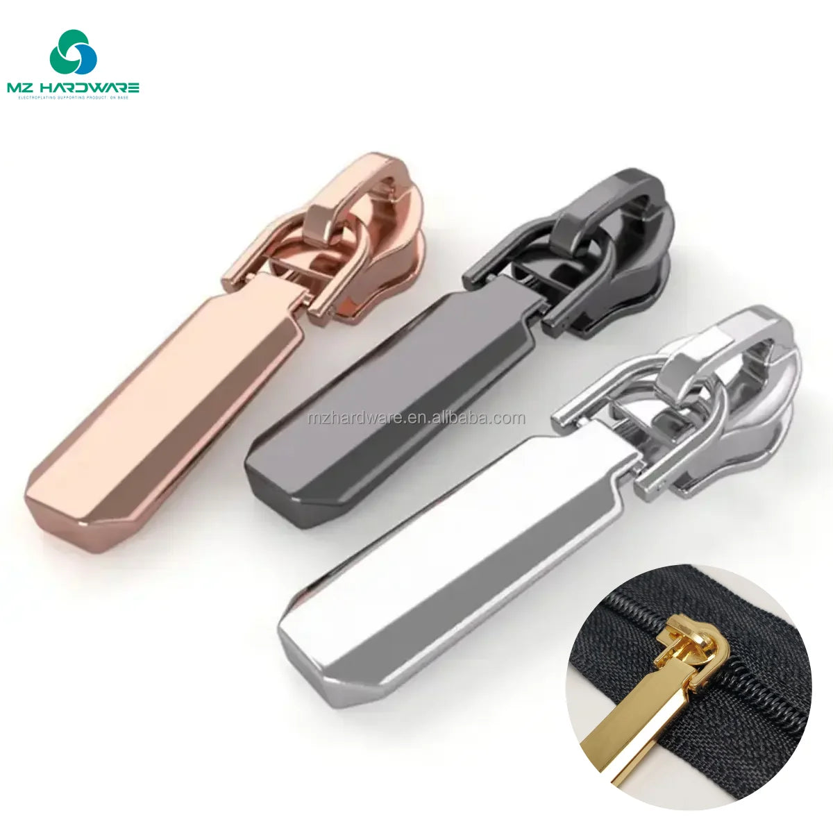High Quality Eco-Friendly Metal Waterproof Zipper #5 Slider With Custom Logo Pulley Puller Zipper for Purses