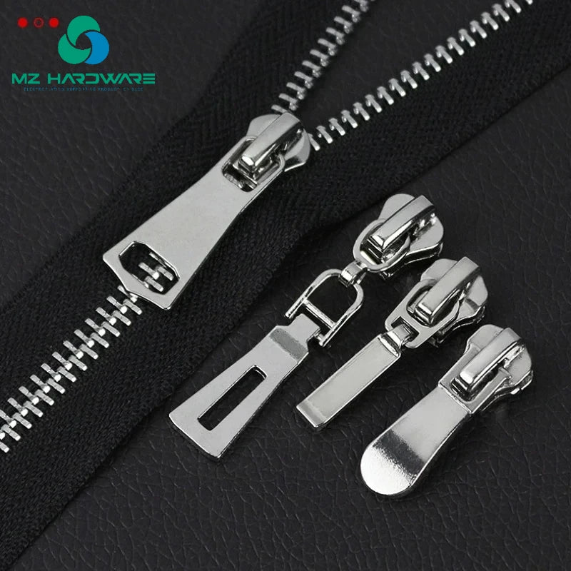 High Quality #5 Metal Zipper with Customized Logo New Style Fashion Handbag Closure Bag & Luggage Making Materials