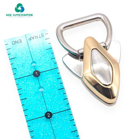 Customised Fashion Diamond Strap Anchors Metal Clasp Turn Locks Twist Lock for Purse Handbag Hardware Elegant Bag