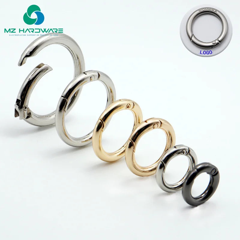 O Ring DIY Spring Ring Handmade Bags Connect Clasp Hook Zinc Alloy Factory Round Ring for Bag Chain Keychain Accessories