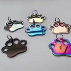 Custom Logo Tags DIY Printing Sublimation Key Chain Paw Shaped Brass Paw Metal Crafts Custom Dog Tags