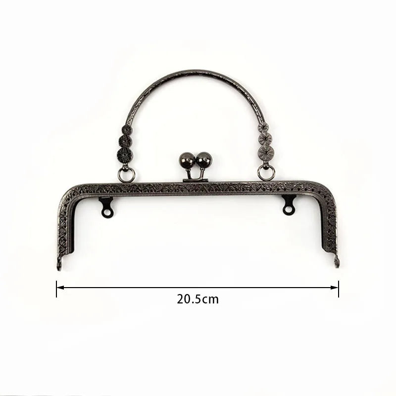 MZhardware 20.5cm Handbag Hardware Accessory Embossed Handbag Clutch Kiss Clasp Lock Purse Frame