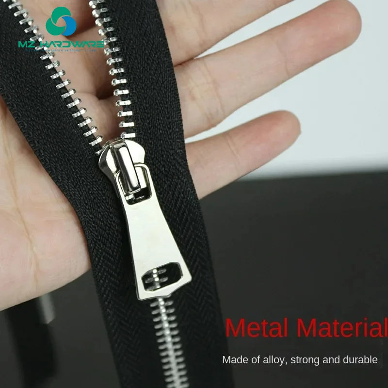 High Quality #5 Metal Zipper with Customized Logo New Style Fashion Handbag Closure Bag & Luggage Making Materials