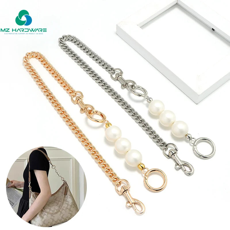 Fashion Bag Stray DIY Large Pearl Purse Handle Bag Pendant Handbag Chain Replacement Accessories Decorative Strap Bucket Bag