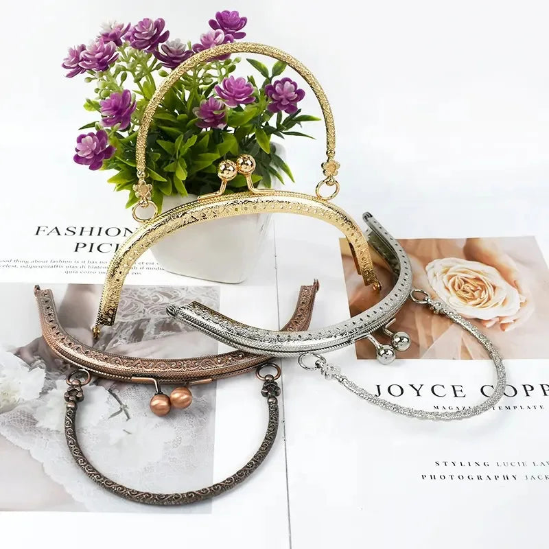 MZhardware 16.5cm Professional Ethnic Iron Bag Frame Portable Handbag Hardware Accessories Durable Replaceable Decorative Bag