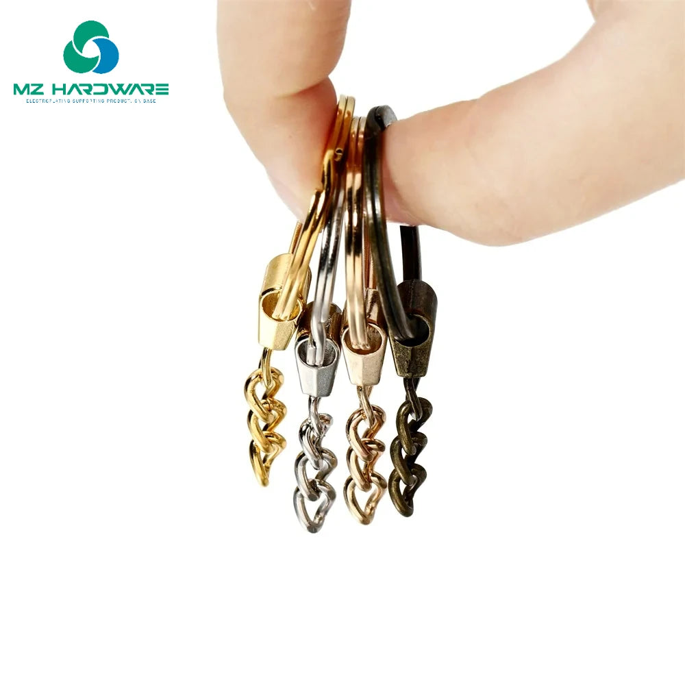 MZhardware Wholesale Designer Custom Metal Keychain for Garment Coin Keyring Accessories