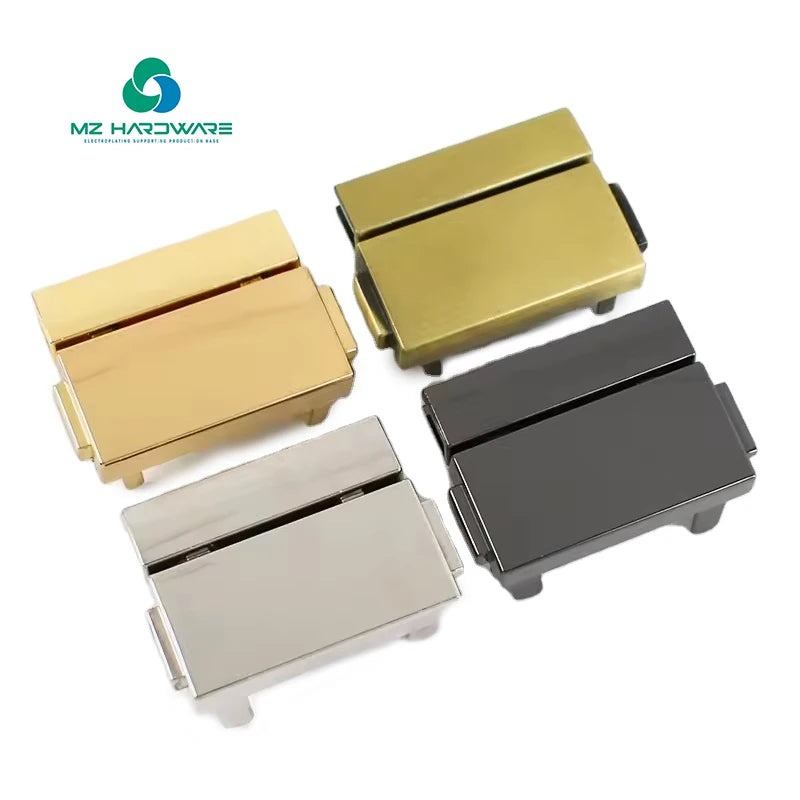 Good Quality Magnetic Snap Turn Twist Metal Lock for Bag Hardware Lock Light Gold Press Push Spring Lock for Handbag