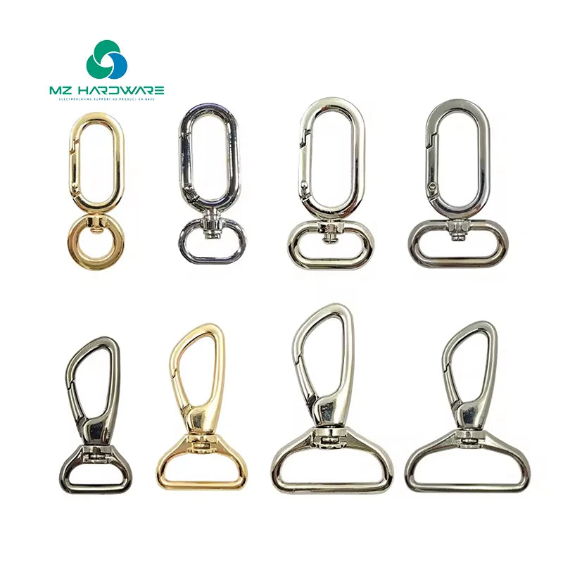 MZhardware Bag Hardware Accessories Solid Brass Snap Hook Swivel Metal Dog Hook Adjustable Carabiner