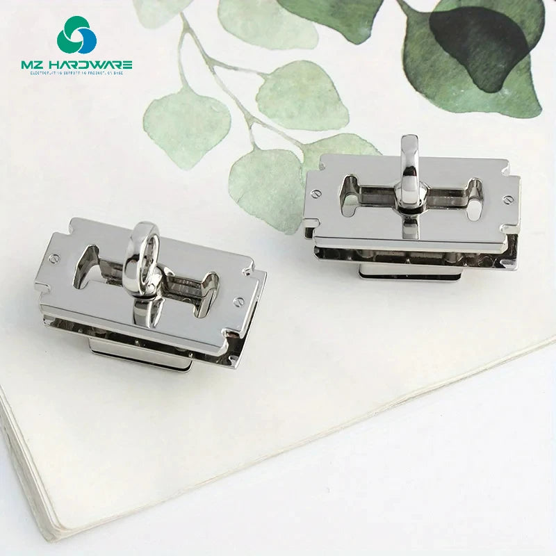 MZhardware High Quality Metal Bag Clasp Turn Lock Bamboo Twist Lock Small Female Handbag Lock Hardware Accessories