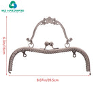 MZhardware Purse Clasp Metal Frame 20CM Square Embossing Beads Bag Kiss Clasp Lock Handbag Handle Purse Frames Wallet Hardware