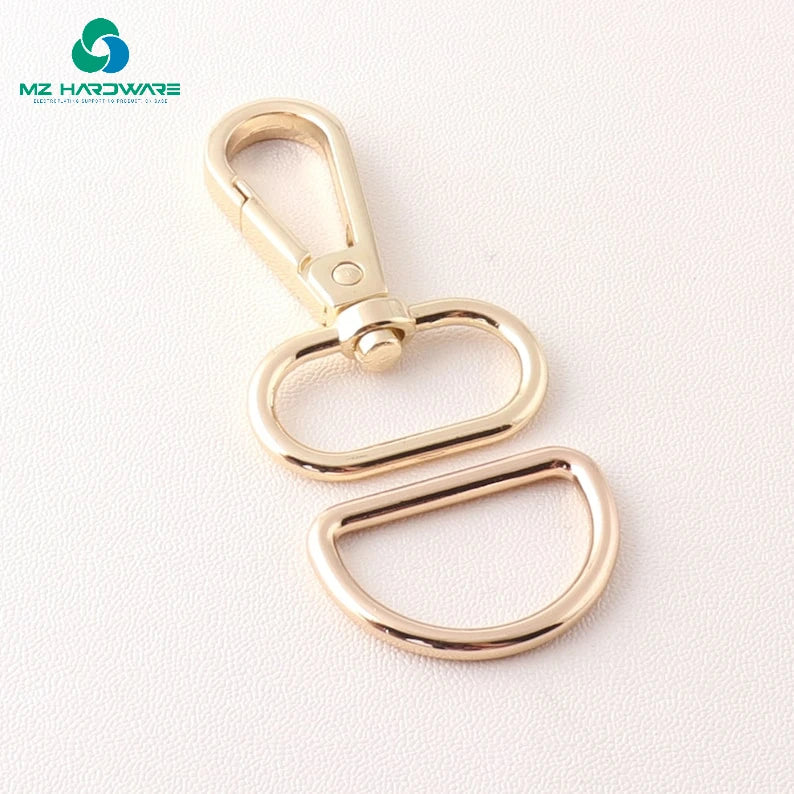 MZ High Quality Swivel Clasp With D Ring Set Swivel Trigger Snap Hooks Clip Purse Bag Hardware