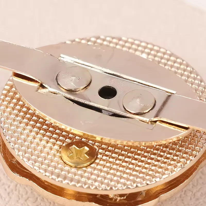 New Design Flower Shape Purse Locks Handbag Closure Clasp Handbag Hardware Accessories Twist Lock for Bags Magnetic Lock for Bag