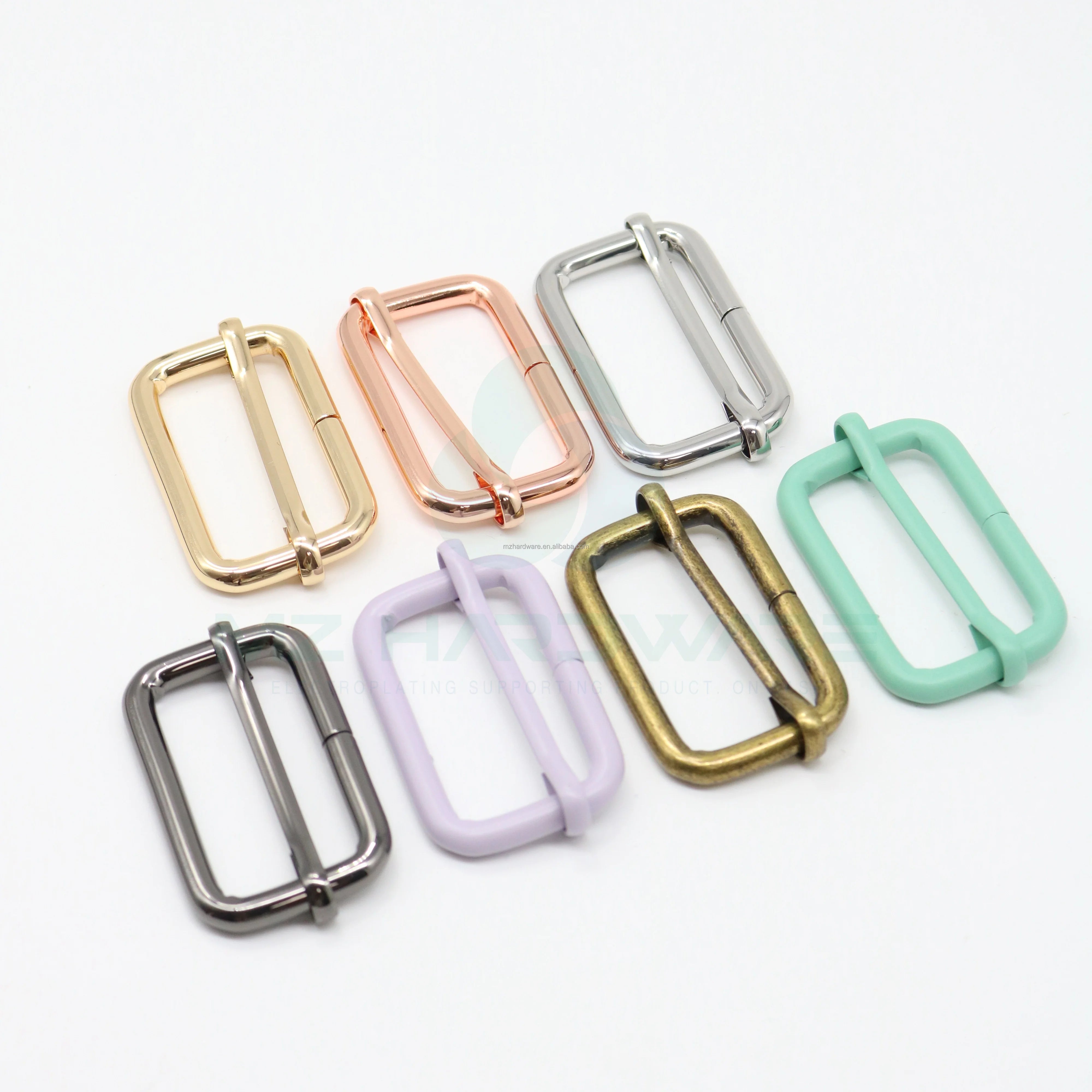 MZhardware Dog Collar Metal Strap Buckle D Ring Metal Colorful Adjustable Buckle for DIY  Dog Collar  Accessories