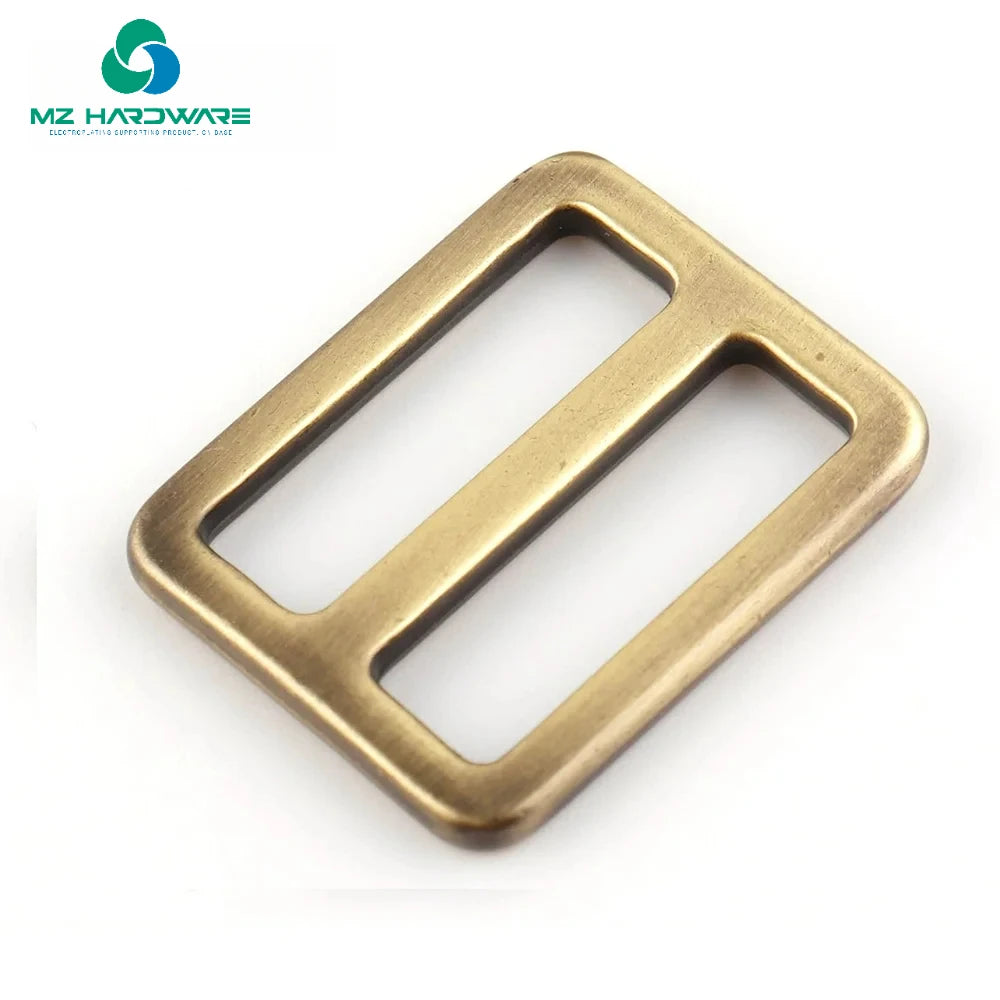 MZ Metal Tri Glide Buckle 25/38mm Flat Adjuster Slide Purse Buckles DIY Bag Luggage Strap Webbing Accessory