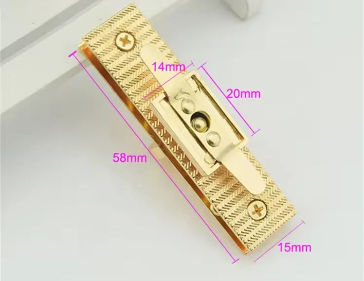 Custom Turn Twist Lock Bag Accessories Fashion Locks for Handbags Luxury Purse Lock for Leather Bags