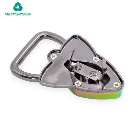 Customised Fashion Diamond Strap Anchors Metal Clasp Turn Locks Twist Lock for Purse Handbag Hardware Elegant Bag