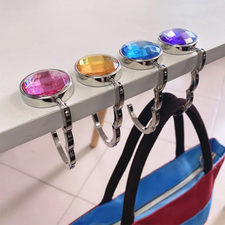 Gift Promotion Table Purse Hanger Folding Purse Hook Customized Logo Bag Hanger Table Hook for Table for Student, Office