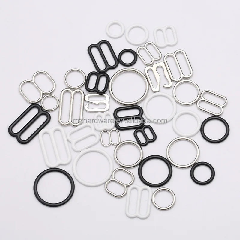 8-Shaped Strap Adjuster for Bra Coated Slider Metal Ring and Slider Underwear Accessories Bag Parts & Accessories