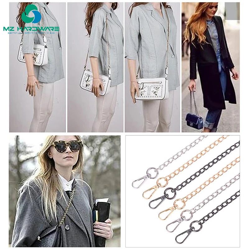 Custom 60/120 cm Other Bag Parts Accessories Metal Handbag Shoulder Strap Purse Chain Acrylic Bag Chain for Girls and Women