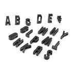 Classic DIY Charms Straps Collar Bags A-Z English Alphabet Name Design Stainless Steel Zinc Alloy Plated Plastic Buckle Hook