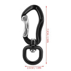 Customization Aluminum Carabiner Swivel Locking Carabiner Metal Snap Hook Pet Dog Leash Harness Accessory