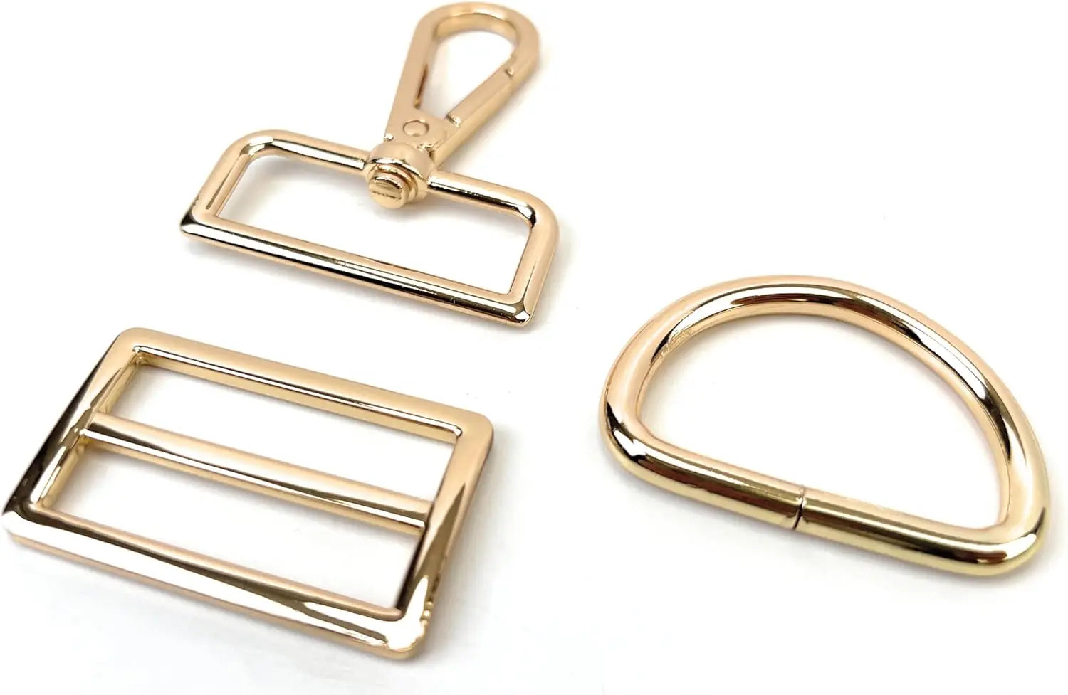 MZhardware Purse Hardware Heavy Duty Swivel Snap Hooks D Rings for Purse and Tri-glide Slide Buckles for Bag Making