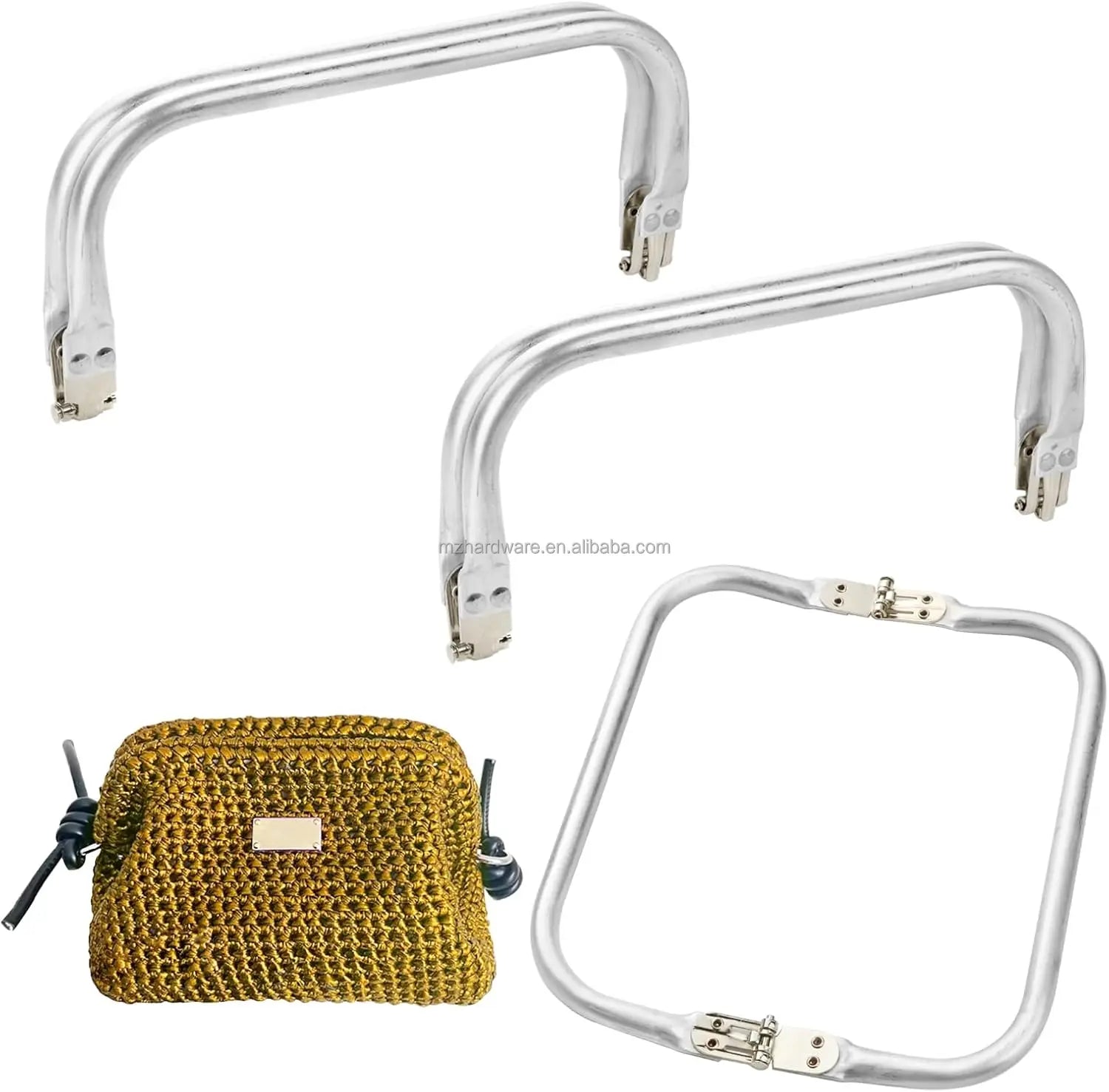 MZ16/18/19/20cm Classic Aluminum Tube Frame Clutch Striped Ladies' Dinner Bag for Handbag Wallet Purse Frame