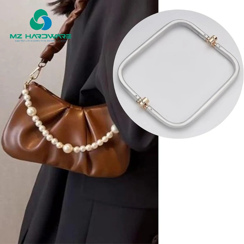 MZhardware15/19/21/25cm Aluminium Tube Purse Frame for Woven Handbags Clutch Pouch DIY Bag Metal Hardware Handmade Materials
