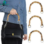 MZ 15CM Natural Bamboo Handles for Purse Handbag Handle Replacement DIY  U-shaped Hardware Woven Accessory Purse Frame