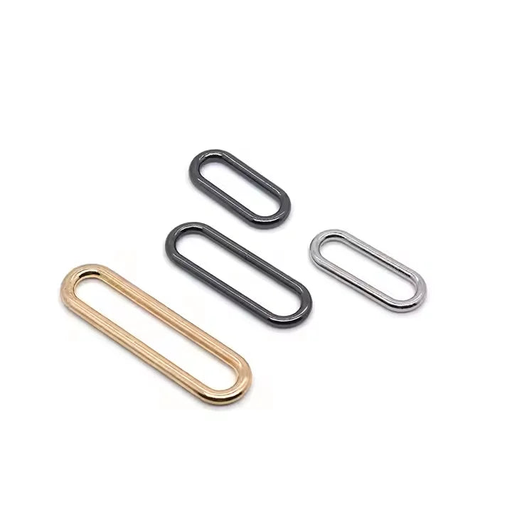 Alloy Openable Oval Ring Buckle Customized Size No Welded Wire O-Ring Buckle Leather Belt Bag Purse Strap Parts Accessories