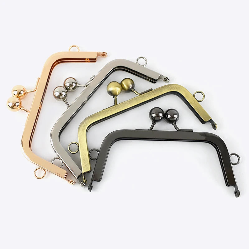 14cm High-grade Handle Trapezoidal Non-porous Bead Head Bag Handle Handbag Sewing Accessories Wallet Frame