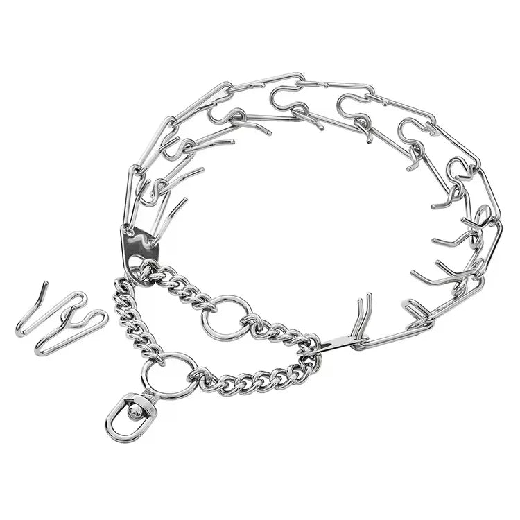 Good Quality Chrome Plated Steel Training Prong Collar for Dog Training Collar Pinch Collar Dog Training