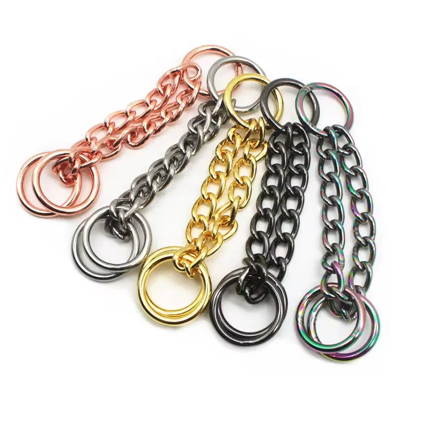 Cheap and High Quality Pet Dog Collar Metal Hardware D Ring Rose Gold Metal Buckle for the Dog Collar Hardware Set