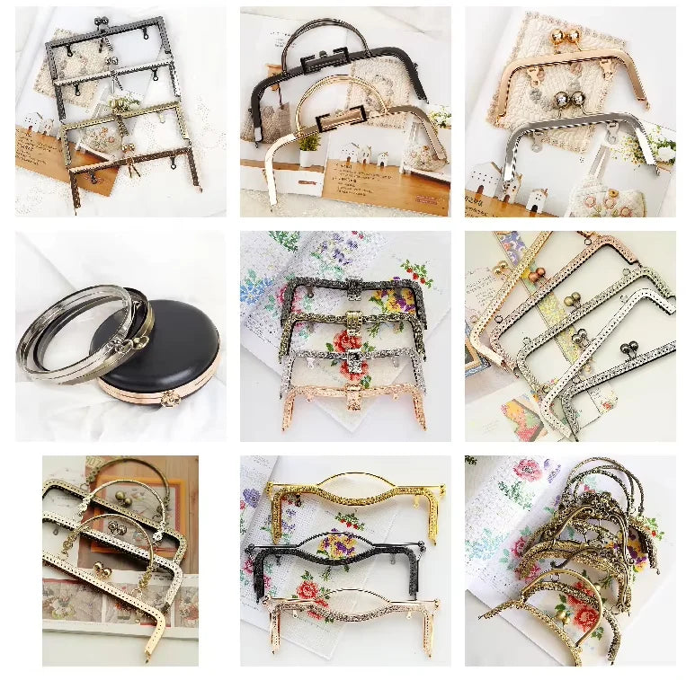 MZhardware Square Shape Purse Frame Metal Frame for Purse DIY Bag Accessories 6.5CM 8.5CM 10.5CM 12.5CM 15CM 18CM 20CM