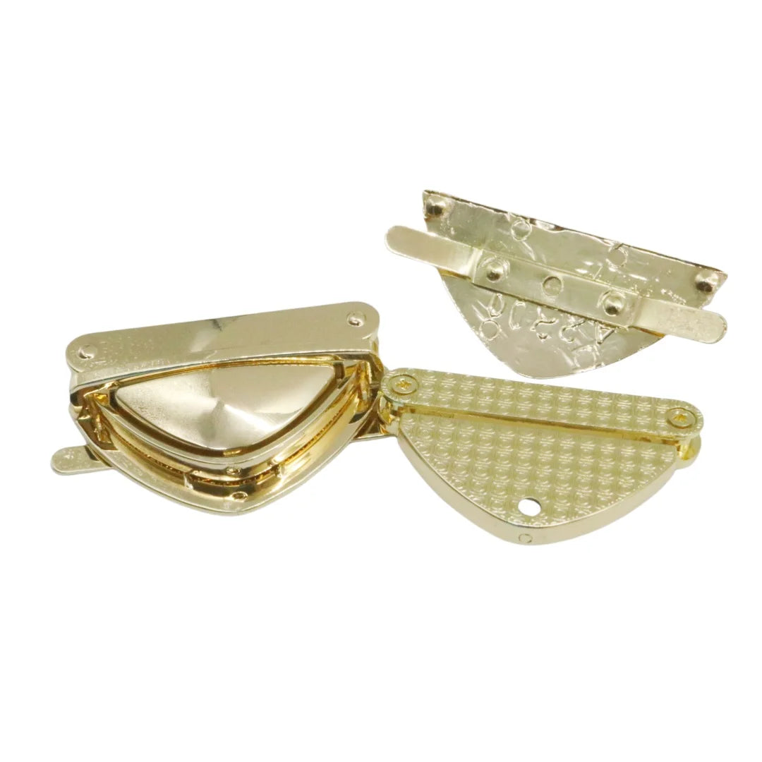 MZ Alloy Handbag Accessories Triangle Shape Lock Hardware Snap Clasps Closure Twist Buckle Purse Switch Luggage